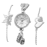 Ensemble de montres-bracelets en alliage de quartz écologiques pour femmes, cadran à aiguilles, petit cadran tendance, bijoux, tendance TikTok