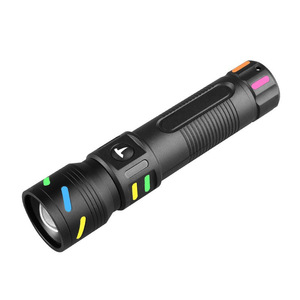 ไฟฉาย LED มัลติฟังก์ชั่นกลางแจ้งแบบชาร์จไฟได้ USB ชาร์จอลูมิเนียมอัลลอยด์แสงสีขาวหรี่แสงได้ไฟฉายพกพา - Product Image 1