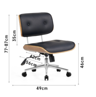 Fauteuils Lounge à dossier moyen Fauteuils en cuir modernes en similicuir