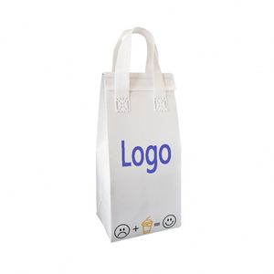 Custom Logo Printed Non-Woven Cooler Bag for Restaurant Take-Away for BBQ Hot Food Coffee Milk Tea - Product Image 1