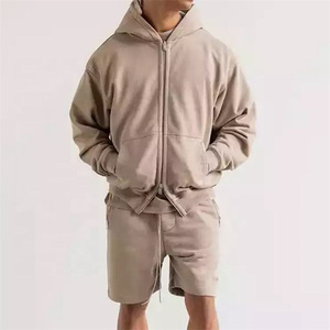Fabricant de sweat-shirt à capuche blanc pour homme, pull à capuche épais avec fermeture éclair complète et poche <span class=keywords><strong>Kanga</strong></span> - Product Image 3