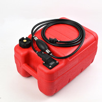 Réservoir de carburant marin portable pour hors-bord |   Réservoir d'essence externe en plastique HDPE de 12L/24L avec pompe manuelle pour moteur de bateau