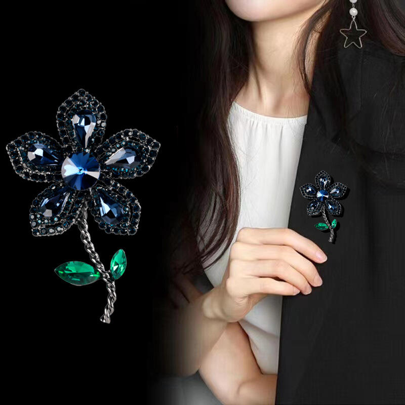 Spilla Con Fascia Ovale Grande In Cristallo Swarovski, Gioiello Da - Foto 8