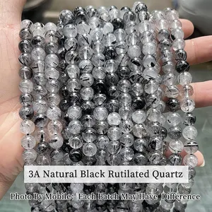 JD Wholesale 4-12mm Natural Stone Loose Round Beads Crystal Healing Gemstone Amethyst Rose Quartz Stone Beads For Jewelry Making