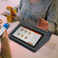 Terminal de pago de tableta Android todo en uno personalizado caja registradora máquina de venta pos con restaurantes lector de escáner de código QR