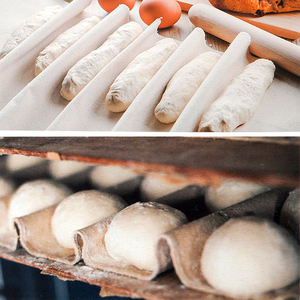 <span class=keywords><strong>Toile</strong></span> de coton naturel Couche de pâte de boulanger Pain fait maison Baguette Couche de cuisson Levain Fermentation Pain Tissu d'épreuvage - Product Image 5