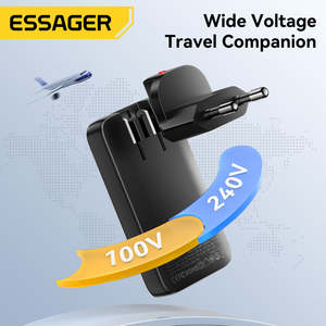 <span class=keywords><strong>Essager</strong></span> Chargeur rapide GaN ultra-fin 65W PD3.0 PPS Charge rapide USB Type-C Adaptateur d'alimentation mural portable Chargeur GaN - Product Image 4