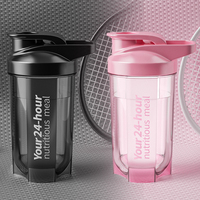 Bouteille de sport portable en PP de 500 ml, mélangeur de protéines, anti-fuite, logo personnalisé, livraison directe d'usine