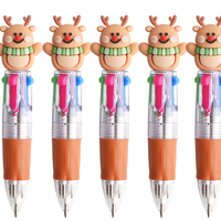 Stylos à bille rétractables polyvalents à pointe en silicone 4 couleurs, ensemble complet, idéaux pour étudiants, école, bureau, journal manuel, marquage quotidien et écriture