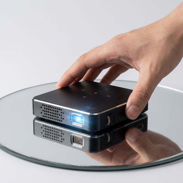 Aome P30 1080P LED Mini Pocket DLP Projector 80 Lumens 2 Hours Built-in Battery Portable Multimedia Beamer Home Theater 2-Year