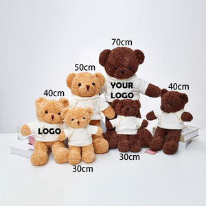 Anpassbare Qualitäts-PP-Baumwoll-Stofftiere Superweiche Plüschtiere Niedliche Logo-Hoodie-Teddybären Designt - Product Image 3