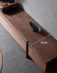 <span class=keywords><strong>Meuble</strong></span> de base <span class=keywords><strong>TV</strong></span> noyer <span class=keywords><strong>noir</strong></span> <span class=keywords><strong>bois</strong></span> massif scandinave bûche moderne maison salon stockage luxe meubles accessibles - Product Image 4