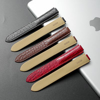RC76 Alligator Luxe Marron Smart Top Grain Emballage Bracelet Pomme pour Hommes Machine Noir Lot Vintage 20mm Bracelets de Montre en Cuir