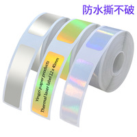 Rollo de Papel Térmico Holográfico Personalizado, Etiqueta Autoadhesiva Multiusos para Empaquetado de Productos, Marca y Logística