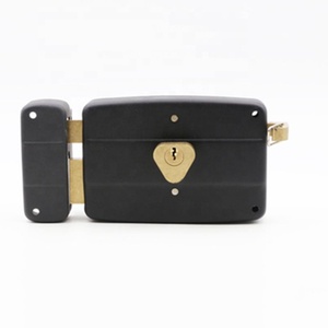 Serrures de porte murales noires économiques de 120 mm avec cylindre <span class=keywords><strong>en</strong></span> laiton 540, loquet extérieur <span class=keywords><strong>pour</strong></span> portes <span class=keywords><strong>en</strong></span> bois - Product Image 2