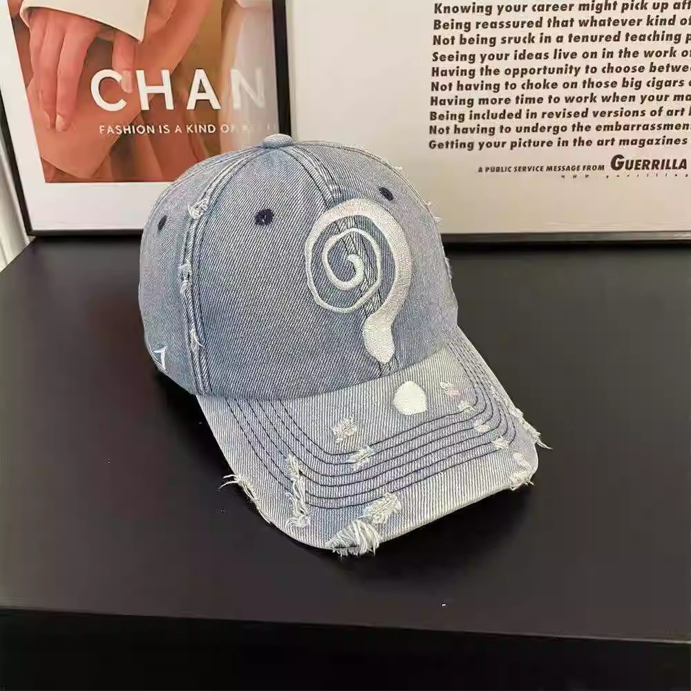 Signo de interrogación cowboy-azul denim