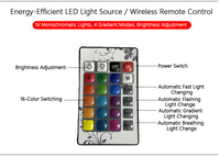 Ampoule LED Circulaire à Source Lumineuse RGB à Changement de Couleur, Batterie au Lithium Intégrée, Télécommande, Intensité Réglable, Matériau PE