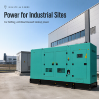 Groupe électrogène diesel silencieux 150 kW 187,5 kVA 50 Hz à faible bruit avec capot insonorisé pour alimentation de secours industrielle