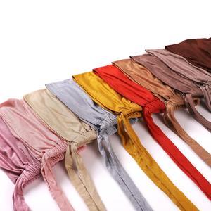 <span class=keywords><strong>Bonnet</strong></span> Chapeau <span class=keywords><strong>Sous</strong></span> <span class=keywords><strong>Hijab</strong></span> Personnalisé avec Cordon à <span class=keywords><strong>Nouer</strong></span>, Couleur Unie, <span class=keywords><strong>Sous</strong></span>-<span class=keywords><strong>Hijab</strong></span> Turban Doublé Satin Soie pour Femme - Product Image 5