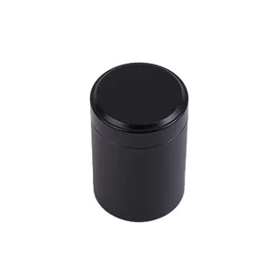 热销黑色锡铝罐便携式无味烟草储存香料罐
