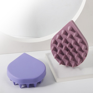 Brosse de massage du cuir chevelu en silicone, forme goutte d'eau, 15-20 cm, pour les soins capillaires et le nettoyage du cuir chevelu - Product Image 4