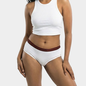Culotte taille haute unie pour femme, confortable, tricotée, écologique, respirante, sans couture, pour adultes - Product Image 5