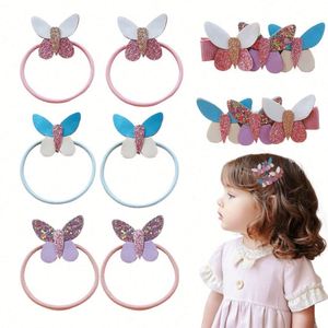 Diadema con lazo de mariposa para niñas, accesorios de fiesta de cuero PU, diseño transfronterizo, material de PC - Product Image 1