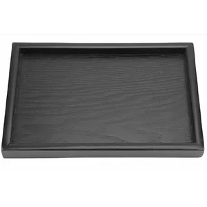 New Factory Direct Sales Of Japanese And Korean Tableware Black Wood Tray Rectangular Tea Tray Hotel Wholesale