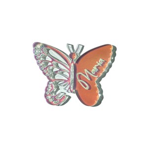 Tarjeta acrílica iridiscente con diseño de mariposa y miel para insertar en copas de vino, tarjeta de lugar personalizada con nombre para decoración de fiestas y banquetes. - Product Image 5