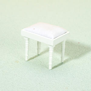 1:12 Mini tabouret de maquillage pour maison de poupée bricolage jouet tabouret en bois pour princesse assise chambre chaussures à langer tabouret bas cadeaux - Product Image 4
