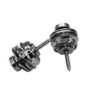 Sangle de guitare verrouille tête ronde plate bouton en métal robuste Straplock de sécurité pour acoustique électrique - Product Image 5