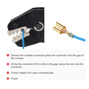 SN-58B 0.25-1.5mm AWG24-16 không cách nhiệt uốn tóc bồng Kìm thiết bị đầu cuối công cụ Dupont crimper Jumper dây EPS PCIe <span class=keywords><strong>sata</strong></span> pins <span class=keywords><strong>Molex</strong></span> JST - Product Image 3