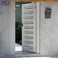 Portail battant électrique moderne en aluminium, design métallique, automatique, pour jardin et villa