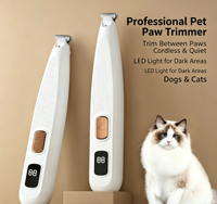 Tondeuse à poils pour animaux de compagnie USMILEPET, très vendue, en ABS, sans fil, électrique, avec lumière LED pour chats et chiens
