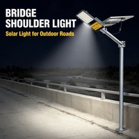 Lampe solaire de rue robuste 800W avec 5054 puces LED, support personnalisé pour usine, cour, parking, construction rurale, éclairage routier
