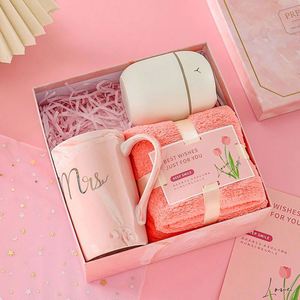 3 in 1 Wholesale Luxury Women's Gift Set Intelligent Water Cup Mug <b>Humidifier</b> Set Birthday Pink Gift Set Valentine Holiday Gift - Product Image 2