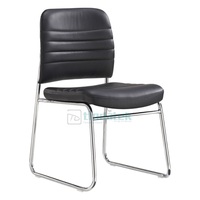 Chaise de bureau empilable en acier, best-seller, avec empilage pour la salle d'attente à domicile, en cuir PU, pour réception, visiteurs, invités