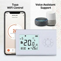 Thermostat intelligent Tuya RF pour chaudière à gaz, thermostat WIFI, sortie 10A avec récepteur, contrôle de la chaudière à eau chaude