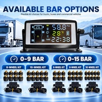 Capteur TPMS externe pour camion avec répéteur et affichage solaire pour camions lourds et remorques de 6 à 14 roues