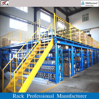 Plateforme en acier sur mesure robuste, système de plancher en mezzanine à 2 niveaux pour l'entreposage industriel et l'extension de l'espace de travail