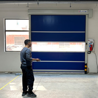 Porte rapide automatique en PVC avec capteur radar, action rapide, volet roulant industriel, porte à enroulement rapide pour usine