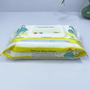 A limpeza não tecida do toalete do agente não tecida do papel molhado do tecido pele personalizada unscented do bebê do ODM do OEM