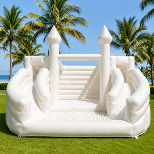 <span class=keywords><strong>Castillo</strong></span> Inflable Blanco Puro Especialmente Diseñado para Bodas, Adecuado para Todos los Eventos de Celebración - Product Image 1