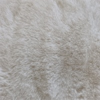 Tissu en fausse fourrure peluche de haute qualité, 20 mm de longueur de poil, 100 % polyester, respirant, tricoté, uni, ignifuge, pour jouets, oreillers, voitures