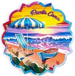 3D Printed Eco-Friendly Ceramic Coasters Customized Table Decor <b>Trivet</b> Punta Cana Animal Pattern Mats & Pads for Home Travel Cup - Product Image 4