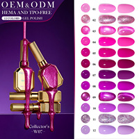 Kit de vernis à ongles gel 12 couleurs mini, étanche, en coffret cadeau, effet œil de chat, pailleté, couleur unie, gel scintillant effet diamant broyé