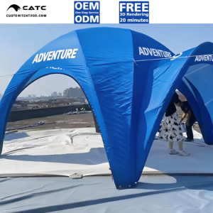 Tente <span class=keywords><strong>gonflable</strong></span> personnalisée CATC avec conception 3D gratuite |   Tente de box pour sport automobile professionnel |   <span class=keywords><strong>Auvent</strong></span> d'exposition personnalisable en forme d'araignée - Product Image 2