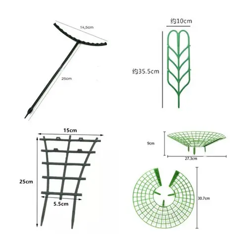 Suporte de plantas para vaso, estrutura de plástico superposto com diferentes tipos de suporte para plantas