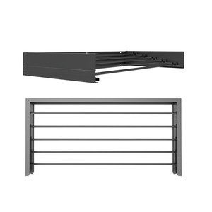 Séchoir à linge mural pliable en métal à 5 niveaux, robuste et détachable, pour balcon - Product Image 1