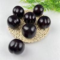 Zwarte Bryn Plum Kunstmatig Eco-vriendelijk Schuim Fruitmodel voor Thanksgiving, Terug naar School, Keuken, Huisdecoratie, Fotografie Props